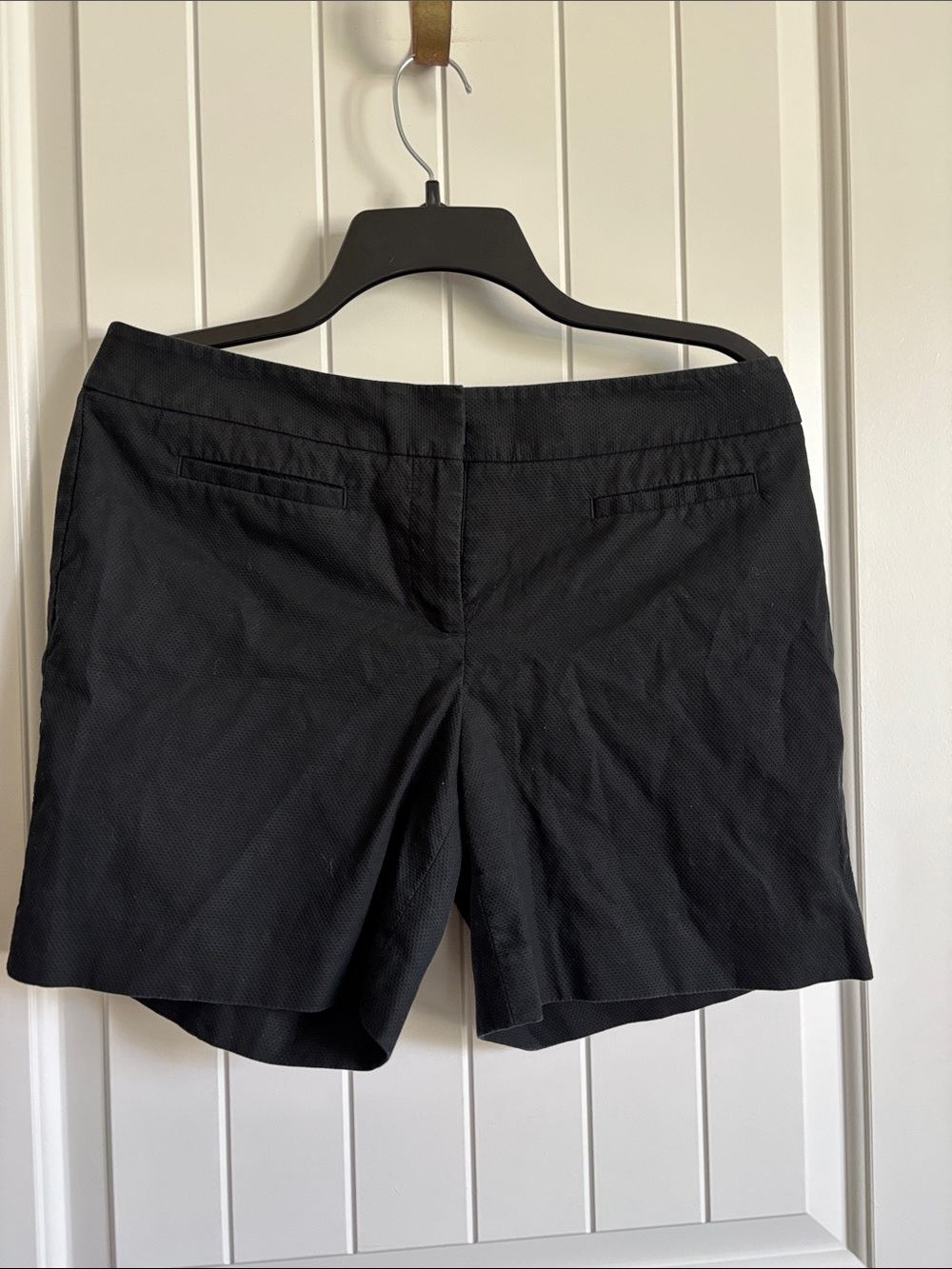 Talbots Black Textured Bermuda Shorts